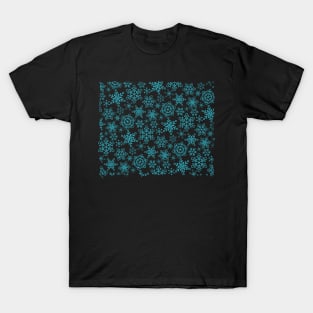 fa la la la llama christmas lights snowflakes T-Shirt